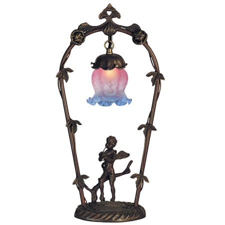 Meyda 12655 Cherub 19"High Pink and Blue with Violin Accent Lamp