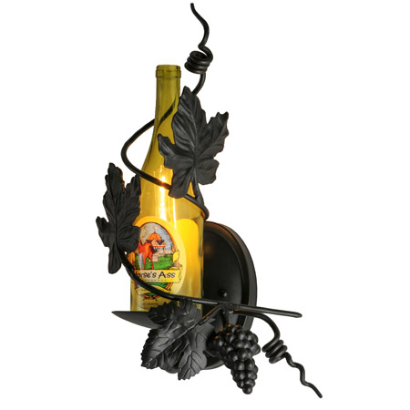 Meyda 133012 Tuscan Vineyard Personalized Wine Bottle Wall Sconce