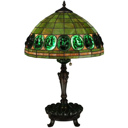 Meyda 134539 Turtleback Green Table Lamp