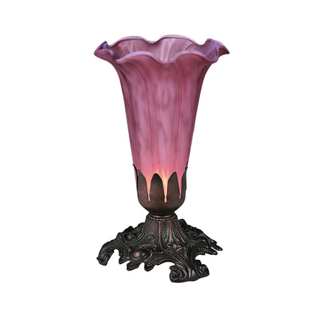 Meyda 13502 Pond Lily 7" High Lavender Accent Lamp
