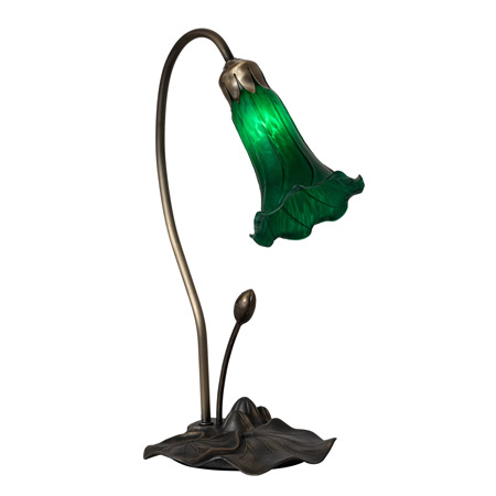 Meyda 13716 Pond Lily 16" High Green Accent Lamp