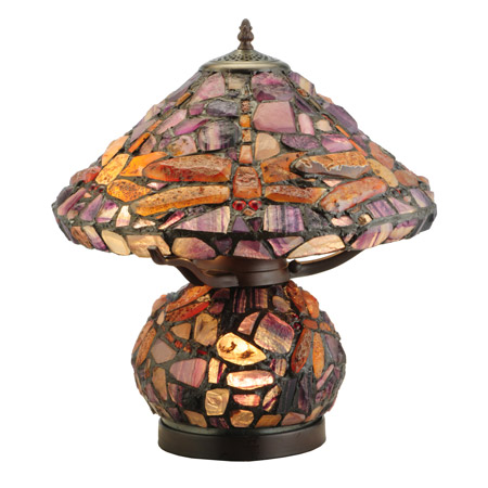 Meyda 138107 Dragonfly Polished Agate Table Lamp