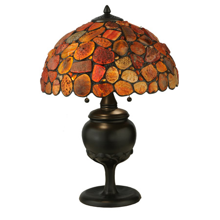 Meyda 138126 Agate Red Table Lamp
