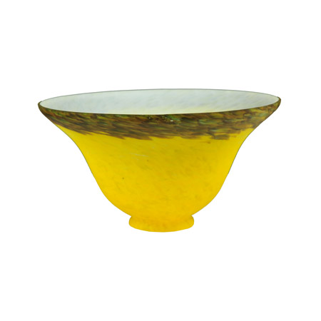 Meyda 13963 7.5"W Yellow/Purple Pate-De-Verre Bell Shade