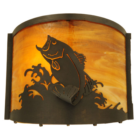Meyda 139810 Leaping Bass Wall Sconce