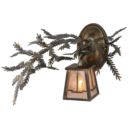 Meyda 147378 Valley View Pine Branch Wall Sconce