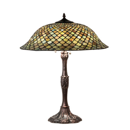 Meyda 147470 Tiffany Fishscale 26" High Table Lamp