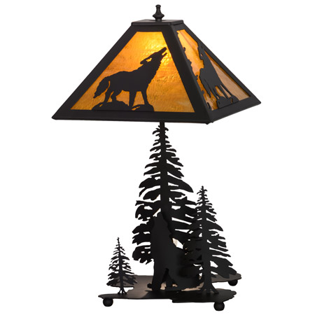 Meyda 152949 Howling Wolf Table Lamp
