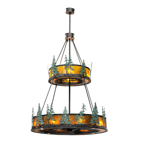 Meyda 156087 Tall Pines 55"W W/Up and Downlights Chandel-Air