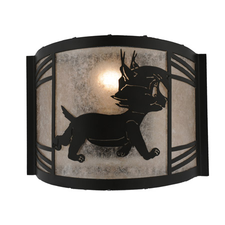 Meyda 157297 Lynx on the Loose 12"W Right Wall Sconce