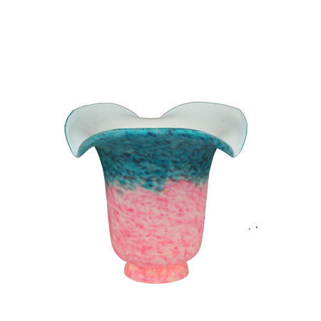 Meyda 16731 Fluted 5.5"W Pink and Teal Shade