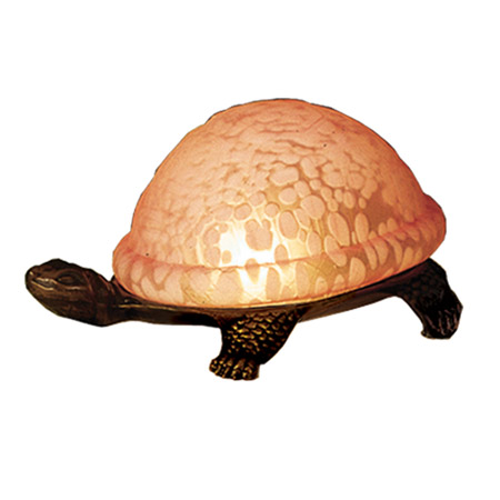 Meyda 18005 Turtle Art Glass Accent Lamp