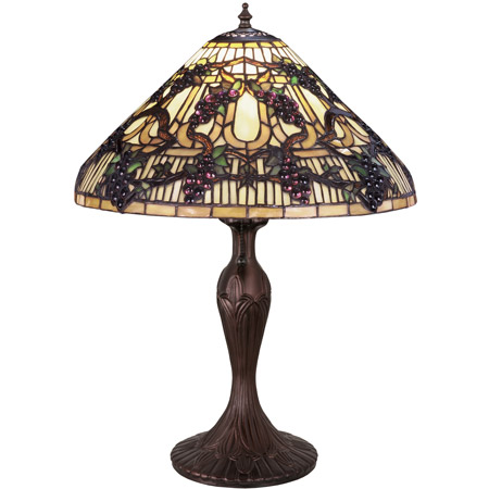 Meyda 181599 Tiffany Jeweled Grape 22"H Table Lamp