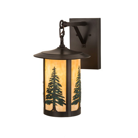 Meyda 186808 Fulton 10"W Tall Pines Hanging Wall Sconce
