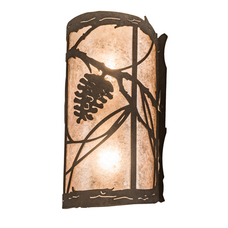 Meyda 200852 Whispering Pines 8" Wide Wall Sconce