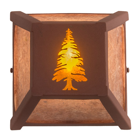 Meyda 213699 Tall Pine 7" Square Wall Sconce
