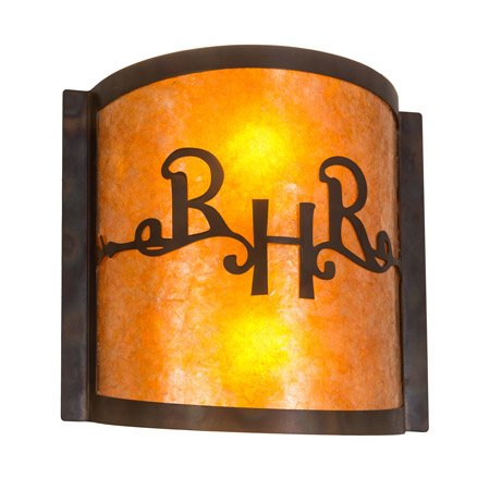 Meyda 213959 Ridin Hy Personalized 12" Wide Wall Sconce