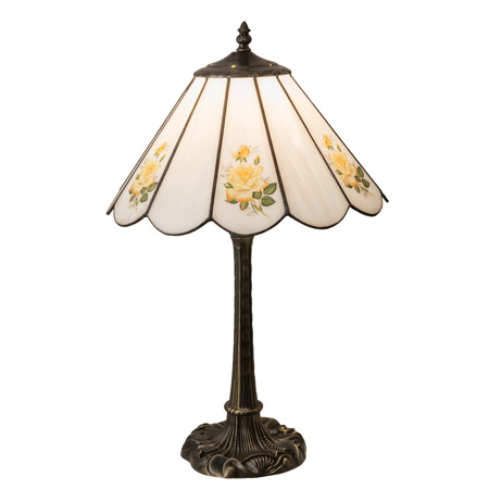 Meyda 218829 Tiffany Roses 21" High Table Lamp