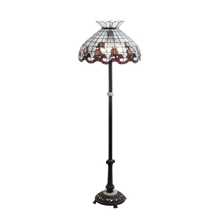 Meyda 228519 Tiffany Roseborder 62" High Floor Lamp