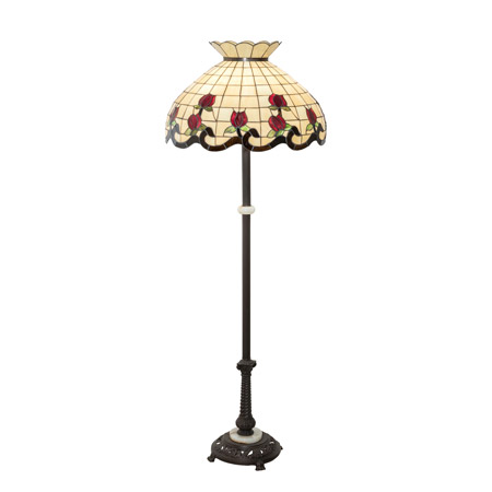 Meyda 228520 Tiffany Roseborder 62" High Floor Lamp
