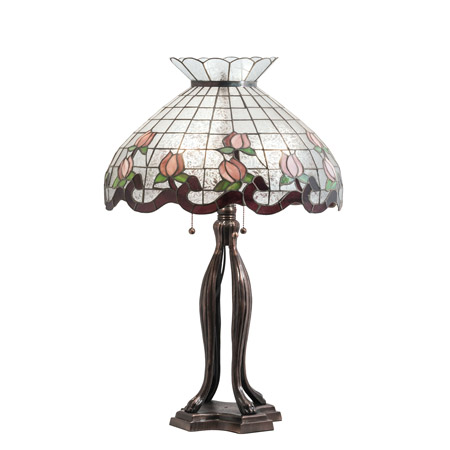 Meyda 228799 Tiffany Roseborder 32" High Table Lamp