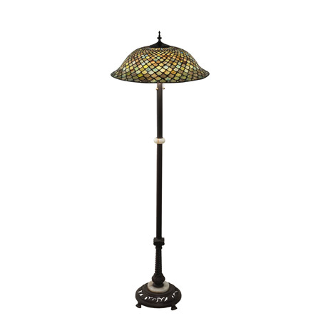 Meyda 229070 Tiffany Fishscale 62" High Tiffany Floor Lamp