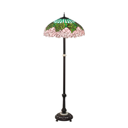 Meyda 229130 Tiffany Cabbage Rose 62" High Floor Lamp