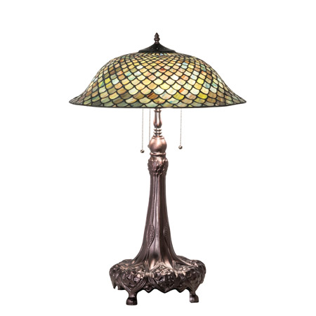 Meyda 230465 Tiffany Fishscale 31" High Table Lamp