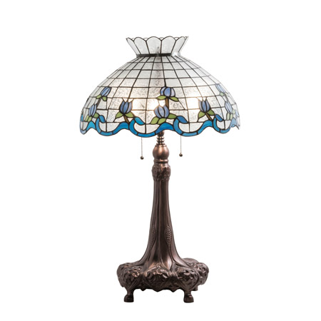 Meyda 230472 Tiffany Roseborder 32" High Table Lamp
