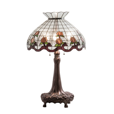 Meyda 230639 Tiffany Roseborder 33" High Table Lamp