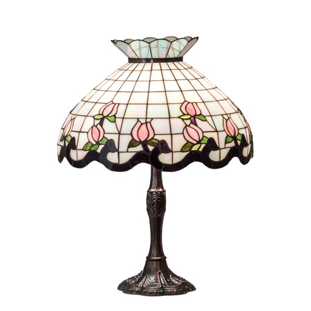 Meyda 232791 Tiffany Roseborder 26" High Table Lamp