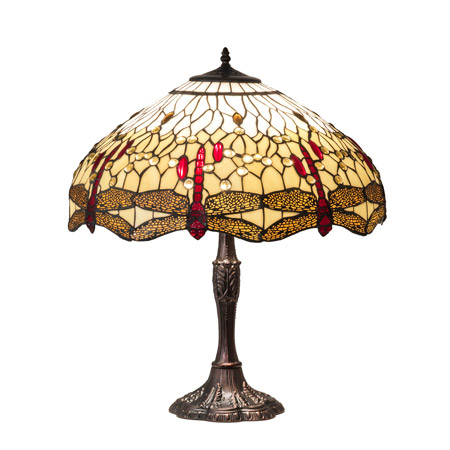 Meyda 232803 Tiffany Hanginghead Dragonfly 26" High Table Lamp