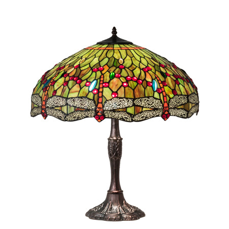 Meyda 232805 Tiffany Hanginghead Dragonfly 26" High Table Lamp