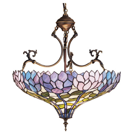 Meyda 30450 Tiffany Classic Wisteria Inverted Hanging Lamp