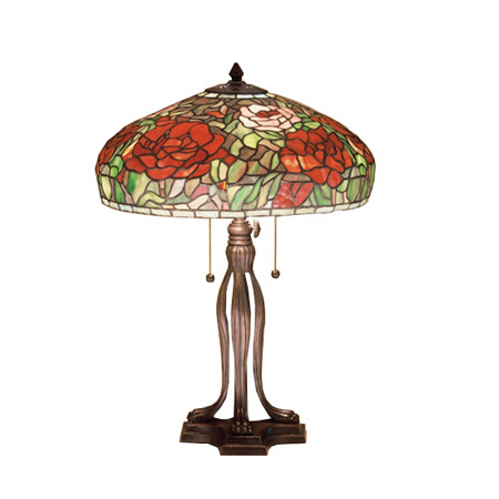 Meyda 32292 Tiffany Peony Table Lamp