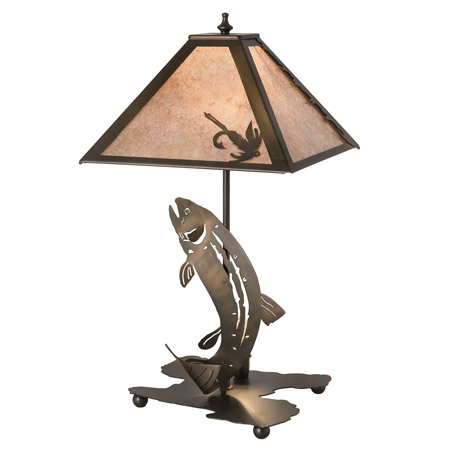 Meyda 32531 Leaping Trout 21"H Table Lamp