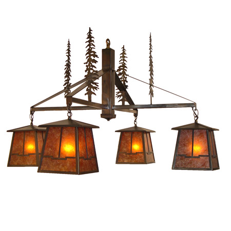 Meyda 32698 Tall Pines Valley View Four Light Chandelier