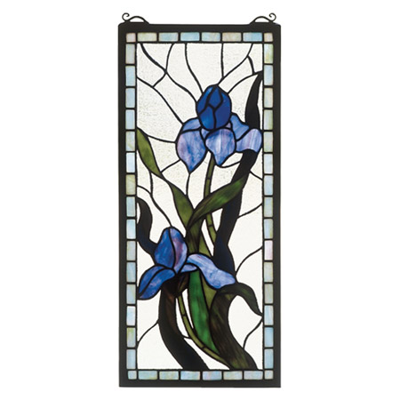 Meyda 36073 Tiffany Iris Stained Glass Window
