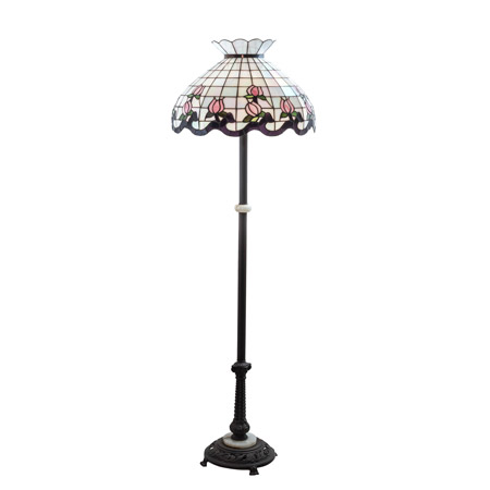 Meyda 37715 Tiffany Roseborder 62" High Floor Lamp