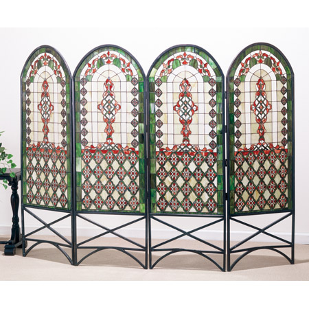 Meyda 48808 Tiffany Classical Quartrefoil Four Panel Room Divider