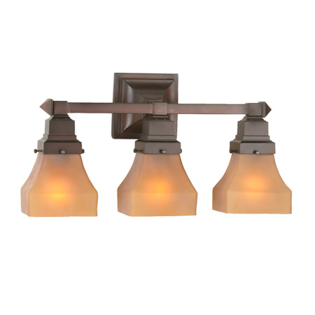 Meyda 50362 Bungalow Frosted Amber Vanity Light