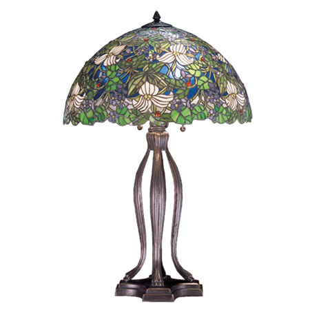 Meyda 52172 Tiffany Trillium & Violet Table Lamp