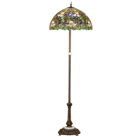 Meyda 65445 Tiffany Trillium & Violet Floor Lamp