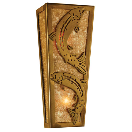 Meyda 69242 Leaping Trout Wall Sconce