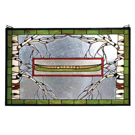 Meyda 70490 North Country Canoe Stained Glass Window