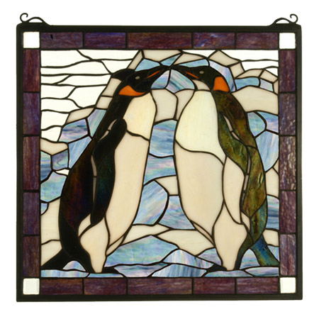 Meyda 71599 Penguin Stained Glass Window