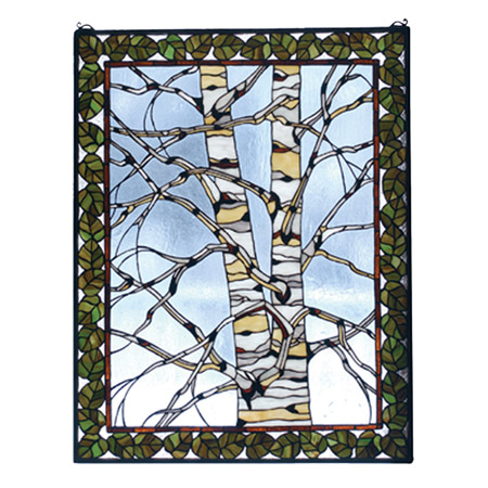Meyda 73265 Birch Tree Stained Glass Window
