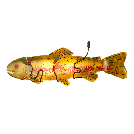 Meyda 81712 Brown Trout Fused Glass Wall Sconce