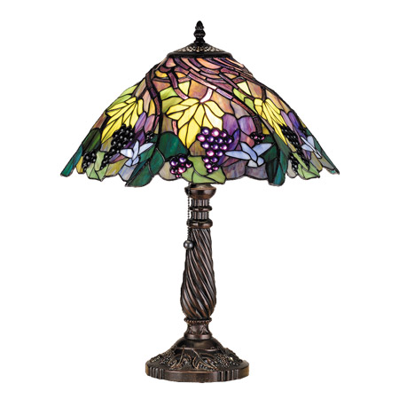Meyda 82303 Tiffany Spiral Grape Table Lamp