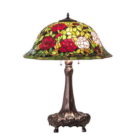 Meyda 82452 Tiffany Rosebush 31" High Table Lamp